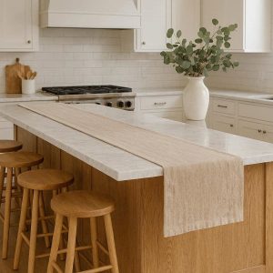 3 Extra Long Farmhouse Table Runner for Kitchen Island